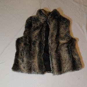 Blassport Women Vest Faux Fur Reversible  XL